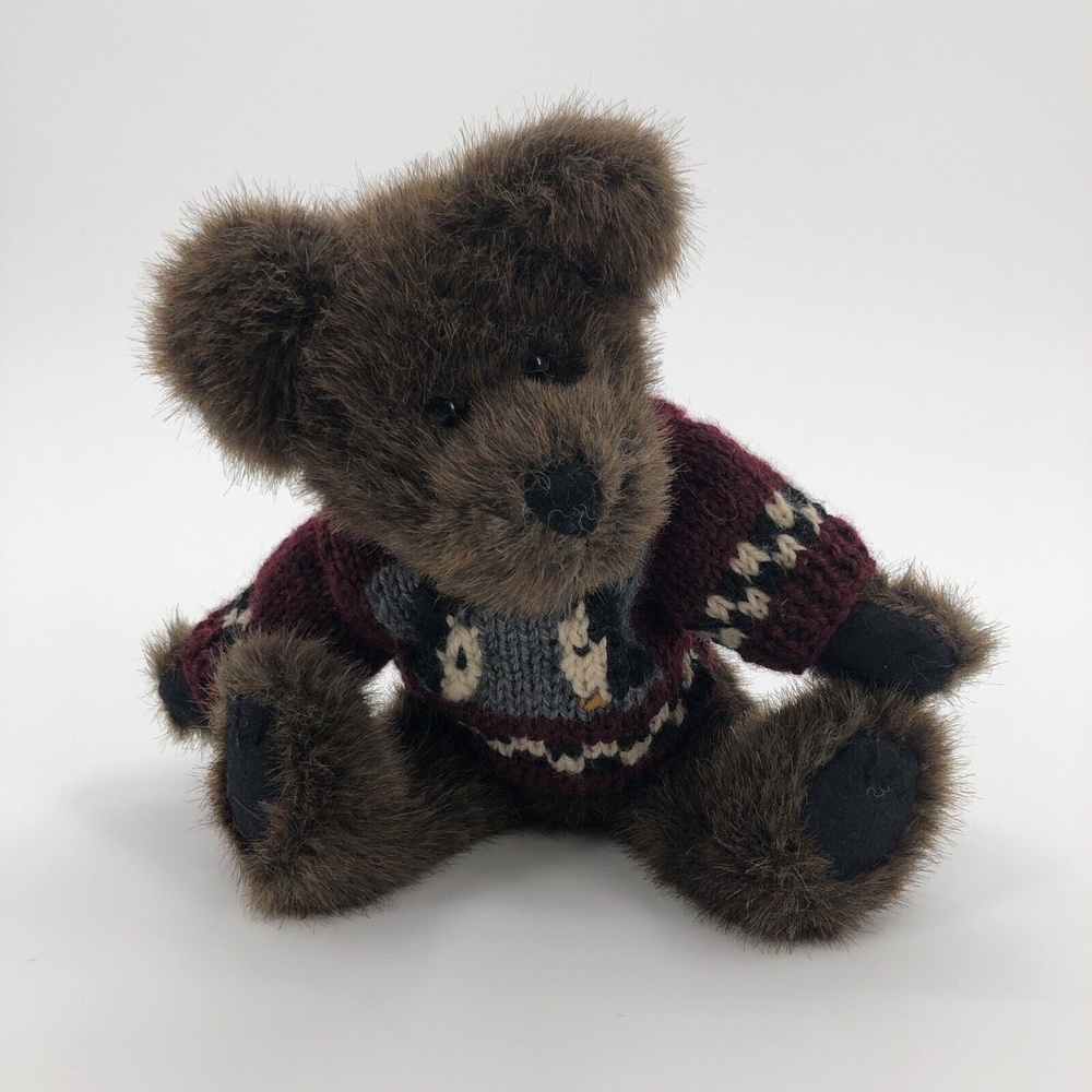 Vintage Boyds Bears JB Bean Wayfer North Plush 20th Anniversary 1999 Sweater TAG